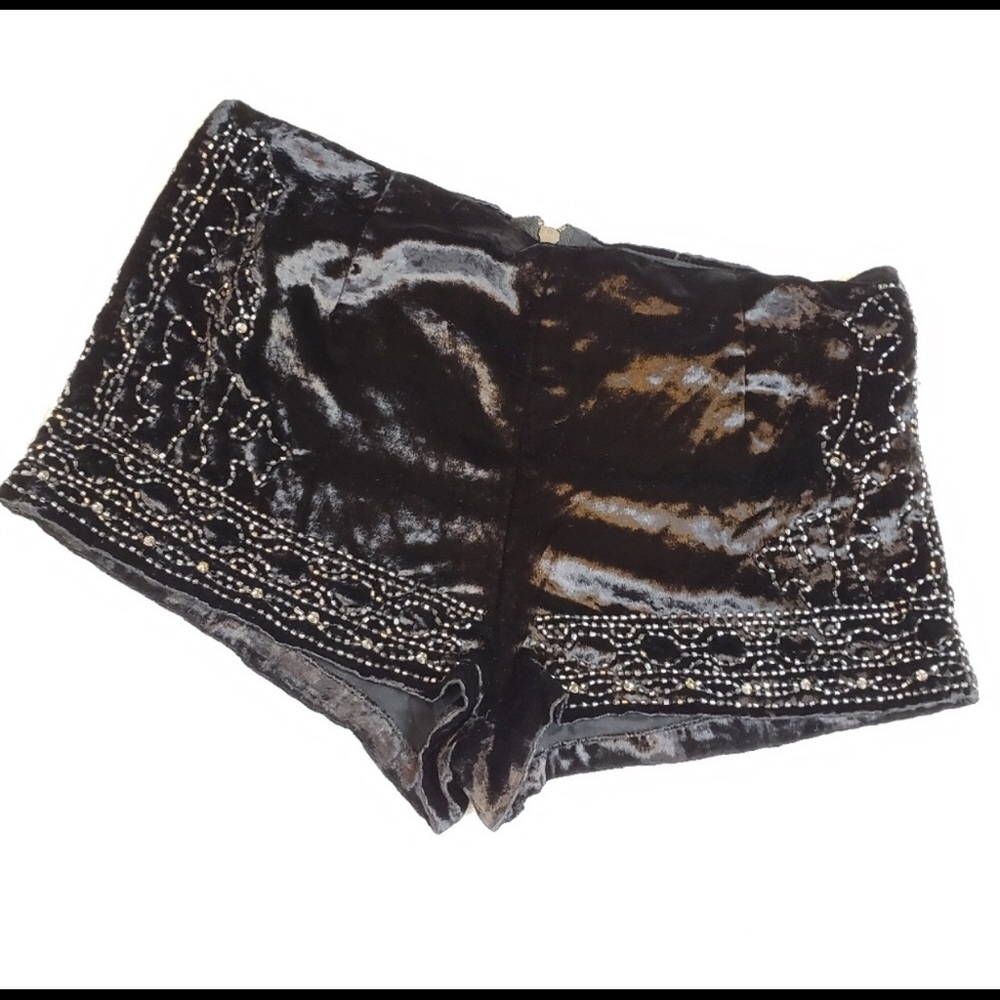 Ecote -embellished mystic black shorts size 2